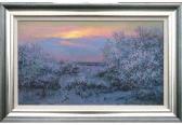 VORONOV Valeri 1900-2000,Winter Sunset,Lots Road Auctions GB 2018-03-11