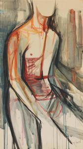 VORSTER Anna 1928-1990,Male Figure Study,1963,Strauss Co. ZA 2023-10-09