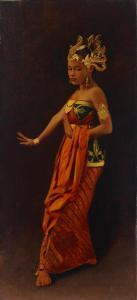 VOS Hubert 1855-1935,A Portrait of a Serimpi Dancer, thought to be a Pr,1898,Bonhams GB 2023-08-02