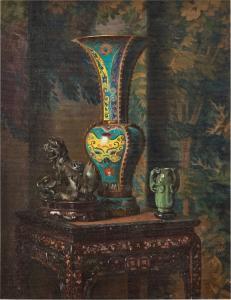 VOS Hubert 1855-1935,Still Life of Chinese Objects,1923,Sotheby's GB 2022-07-29