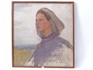 VOSLINSKAIA Mara 1912-2000,Portrait d\’une femme déportée,1950,VanDerKindere BE 2021-10-26