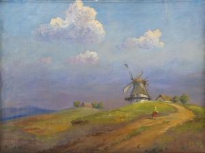 VOSS Kurt 1892,Belgische Landschaft mit Windmühle,Auktionshaus Dr. Fischer DE 2013-12-06