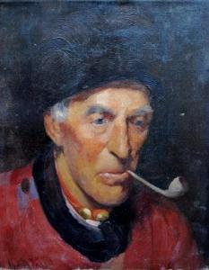 voss Ludwig 1881-1965,Portrait of a man head and shoulders turned to the,Rosebery's GB 2009-09-08