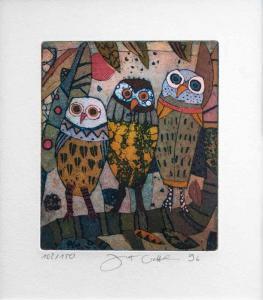 VOTTELER Jutta 1959,Three Owls,Stahl DE 2017-09-30