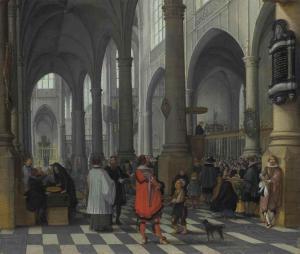 VRANCX Sebastian 1573-1647,The interior of the Sint-Jacobskerk, Antwerp, with,Christie's 2016-04-14