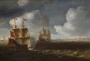 VRIES de Jacob Feyt 1600-1600,Naval Battle Scene,Lempertz DE 2020-11-21