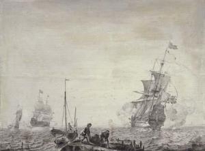 Vrij Olfert de 1635-1699,Men-o'-war and other vessels in a stiff breeze bef,Christie's GB 2006-11-16