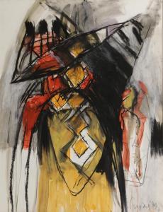 vrijdag geert 1943,Abstraction figurative,1989,Campo & Campo BE 2023-10-24