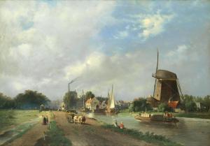 VROLIJK Adrianus Jacobus 1834-1862,Dutch canal scene,Bonhams GB 2017-11-21