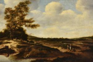 VROOM Cornelis Hendricksz 1591-1661,Travellers in a wooded landscape,Dreweatts GB 2021-12-14
