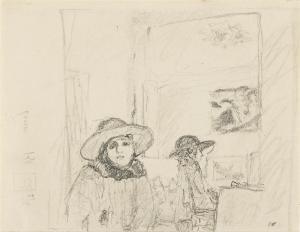 VUILLARD Edouard 1868-1940,Chez le Chapelier (Lucie Belin),1915,Swann Galleries US 2024-03-14