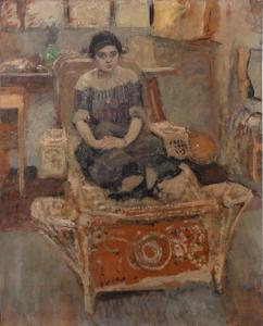 VUILLARD Edouard,Maud Grandidier dans l'atelier du Boulevard Malesh,1912,Sotheby's 2024-04-24