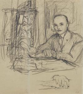 VUILLARD Edouard 1868-1940,Portrait de Jean Laroche à son bureau, reprise de ,Christie's 2018-03-21