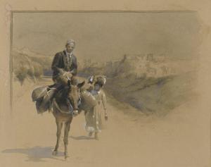 VUILLIER Gaston 1847-1915,Sur la route du marché,Conan-Auclair FR 2022-03-12