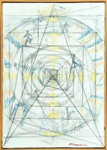 VUKMANOVIC Stefan 1924-1995,Geometrische Komposition mit Figuren,Allgauer DE 2021-05-06