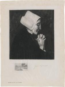 VYBOUD Jean Auguste,Bretonische Frau, betend (Bretonne en prière),1903,Galerie Bassenge 2022-06-01