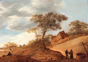 VYNCK Jan Harmensz 1617-1650,Heuvellandschap met herders en vee,Venduehuis NL 2015-04-29