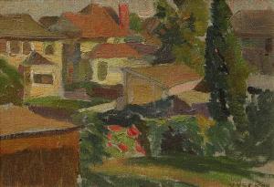 VYSEKAL Edouard Antonin 1890-1939,Backyard,Clars Auction Gallery US 2019-01-20