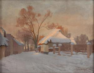 Władysław SZCZEPANIK 1891-1961,Winter landscape,1925,Desa Unicum PL 2024-04-16