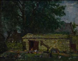 W NEWSHOLME ARTHUR 1800-1900,Chickens in a Farmyard,David Duggleby Limited GB 2017-07-29