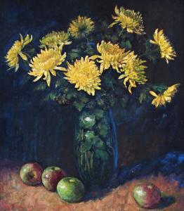 WA SIM LIM 1929-2004,Yellow Chrysanthemums,Sidharta ID 2022-04-16