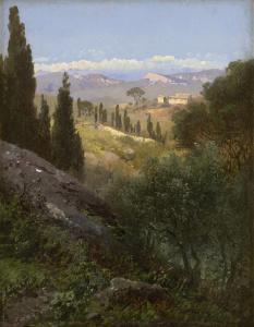 WAAGEN Adalbert 1833-1898,Ansicht von Corleone auf Sizilien,Galerie Bassenge DE 2023-11-30