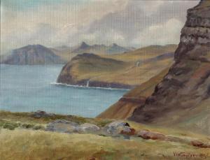 WAAGSTEIN Joen 1879-1949,Faroese landscape,1923,Bruun Rasmussen DK 2023-01-03