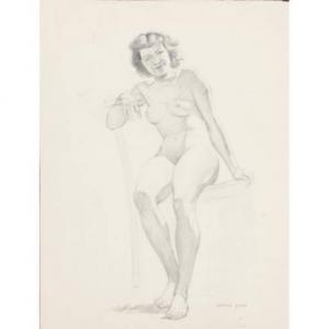 WAANO GANO Joe 1906-1982,Female Nude study,1946,Ripley Auctions US 2022-02-19