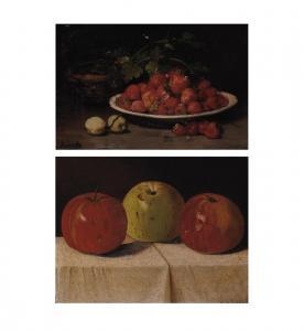 WAAS Maurice Abraham 1843-1927,Three Apples,William Doyle US 2014-09-16