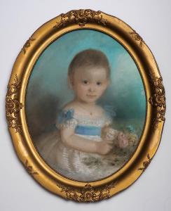 WABEL C,Portrait eines sitzenden kleinen Mädchens im weiße,1869,Bloss DE 2017-03-20