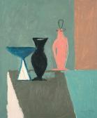 WABEL Henry 1889-1981,Vasen, Schwarz / Blau / Orange,1972,Schuler CH 2017-03-22