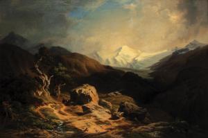 WACHSMANN Bedrich 1820-1897,Alpská krajina,1852,Art Consulting CZ 2013-10-06