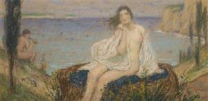 WACHSMANN Bedrich 1871-1944,Girl by the Water,Palais Dorotheum AT 2015-11-28