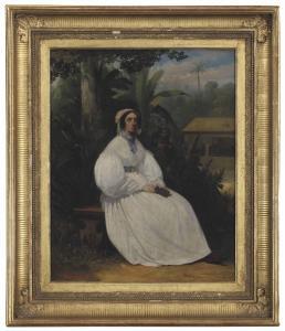 WACHSMUTH Ferdinand 1802-1869,Portrait of a lady seated in a tropical garden,Christie's 2018-06-06