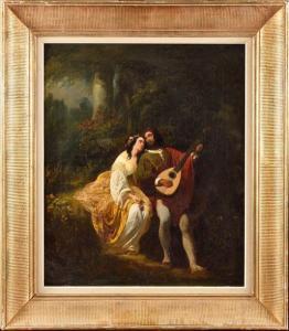 WACHSMUTH Ferdinand 1802-1869,Romance musicale en sous-bois,1847,Osenat FR 2019-06-30