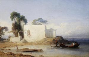 WACHSMUTH Ferdinand 1802-1869,The Ferry,1841,Bonhams GB 2014-12-03