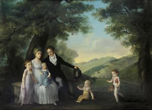 WACHSMUTH François Joseph,A family gathered in a pastoral landscape,1804,Christie's 2009-01-22