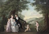 WACHSMUTH François Joseph 1772-1833,Group portrait of a family in an extensive land,1804,Christie's 2009-07-10