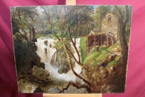 WADHAM B.B 1800-1800,North Wales Falls and Mill, Betws-y-Coed,1861,Reeman Dansie GB 2016-11-22