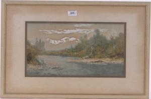 WADHAM W.JOSEPH 1882-1917,River scene,Burstow and Hewett GB 2016-12-14