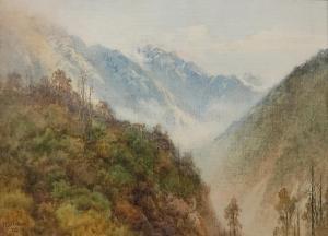 WADHAM William Joseph 1863-1950,Otira Gorge,1925,International Art Centre NZ 2022-04-20