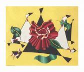 WADSWORTH Edward 1889-1949,Flower Piece: Rose,1945,Christie's GB 2017-06-27