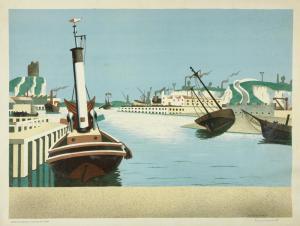 WADSWORTH Edward 1889-1949,Imaginary Harbour,1938,Bonhams GB 2016-06-22