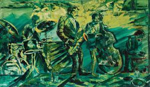 Wadsworth Jarrell 1929,Jazz Musicians,1965,Swann Galleries US 2023-04-06