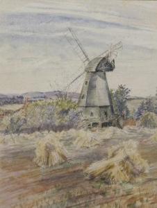 WADSWORTH NEE CARTER Louise M 1900-1900,Windmill at West Chiltington,Rosebery's GB 2012-11-10