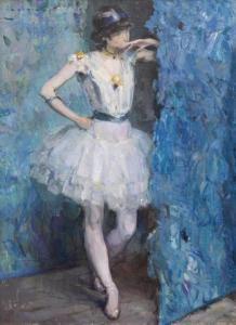 WAGEMANS Maurice 1877-1927,Danseuse au décor blue,Venduehuis NL 2022-11-17