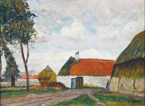 WAGNER A,Bauernhaus mit rotem Dach,1933,DAWO Auktionen DE 2007-12-07