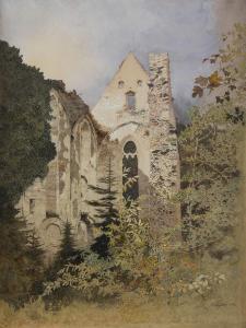 WAGNER Adolf,Ruinen einer gotischen Kapelle in Waldlandschaft,1904,Palais Dorotheum 2019-11-19