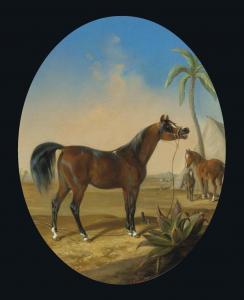 WAGNER Edmund 1830-1859,Horses at the oasis,Christie's GB 2012-02-01