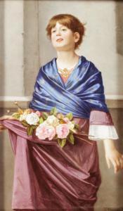 WAGNER F 1900-1900,a young girl selling roses,John Nicholson GB 2017-03-23